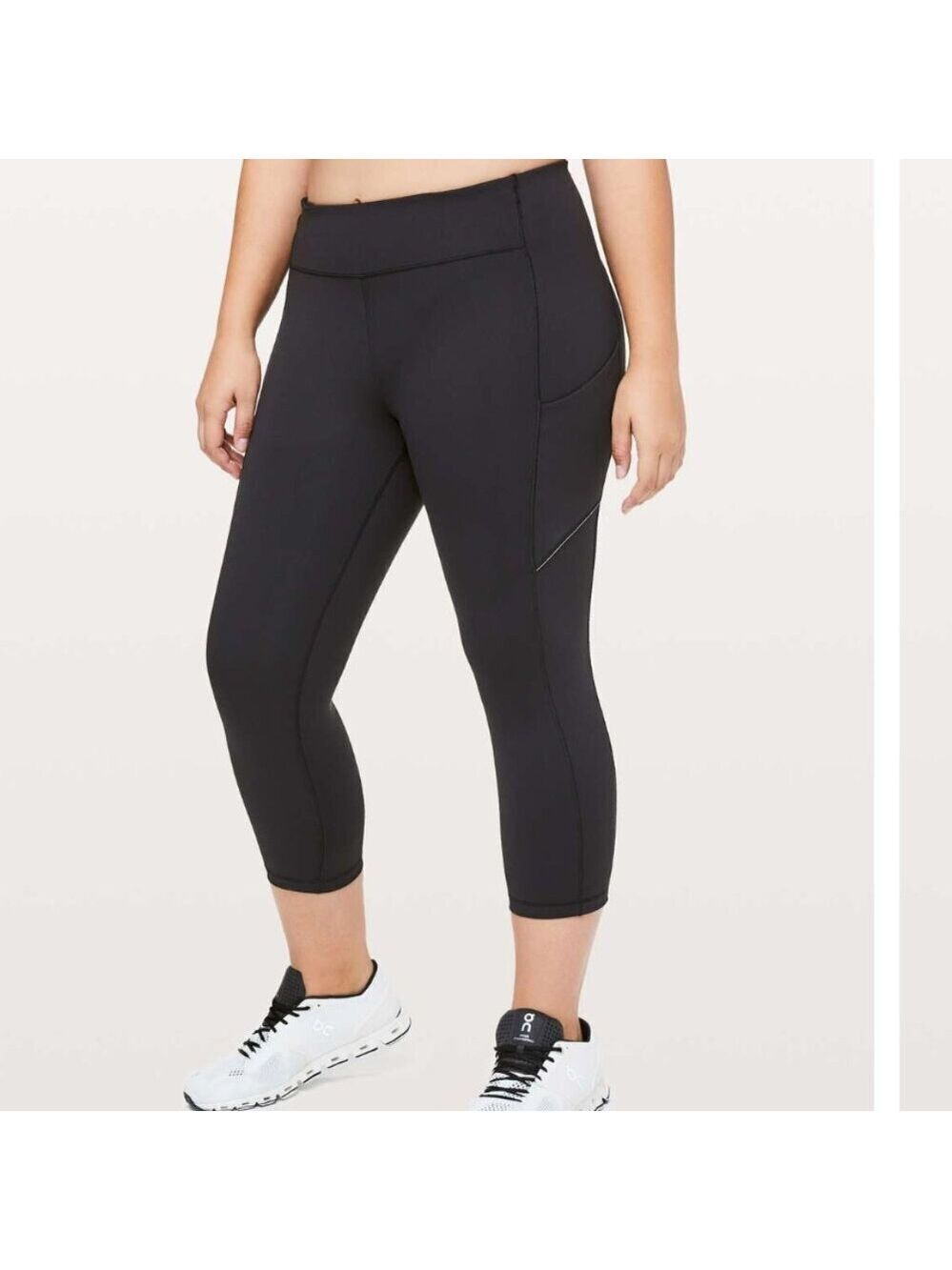 Lululemon Black Speed Up Crop Size 4
